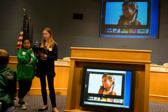 Even students get a chance to participate in Tech Talks, sharing their favorite apps with the crowd. 