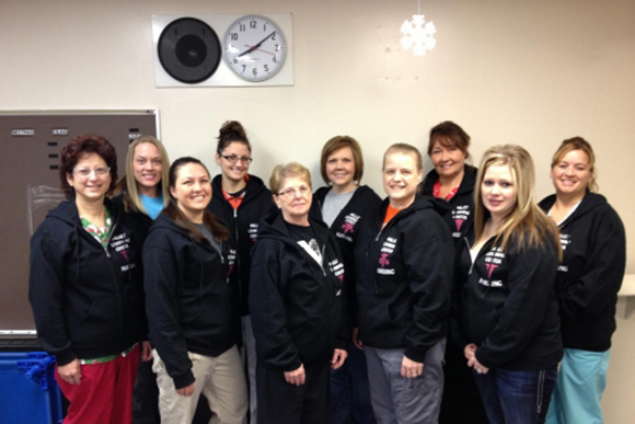 Deanna Dubay (back row, center) was one of nine nurses recognized via the School Nurse Leadership Awards.