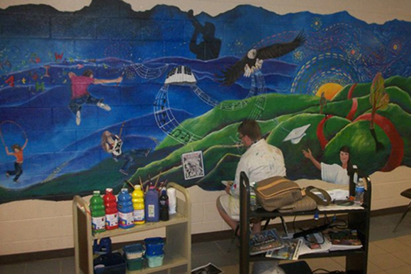One of Matthew's most memorable school experiences was a mural project his senior year.