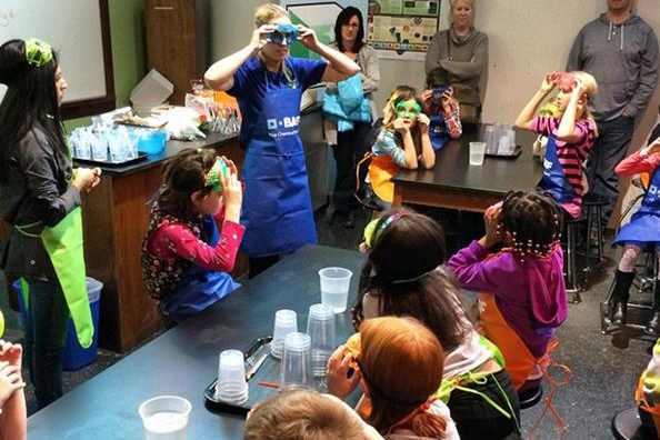 Students spend time conducting their own experiments in MiSci's lab spaces and classrooms during Summer Science Camp.