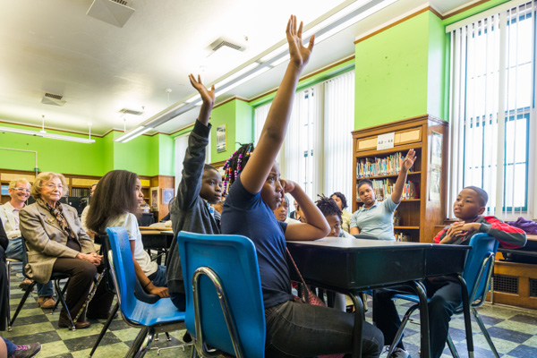 Students at Cooke Elementary in Detroit