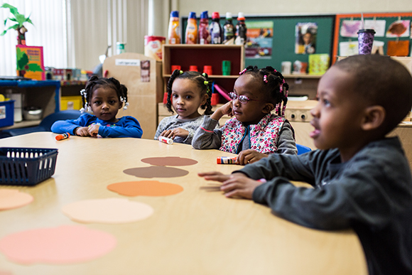 3-year-olds attending The Children's Center's Head Start preschool program in Detroit.