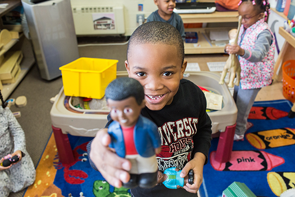 3-year-olds attending The Children's Center's Head Start preschool program in Detroit.