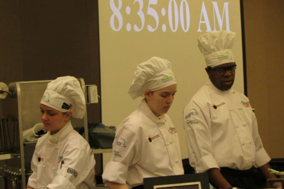 Culinary arts students compete at the ProStart competition.