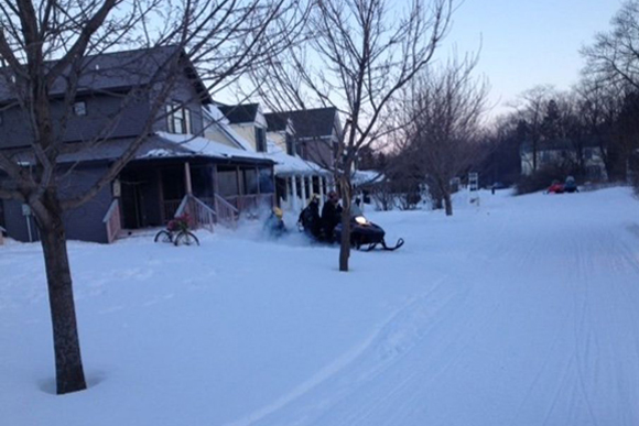 For years, snowmobiling has been the main source of transportation during the deserted winter months on Mackinac Island.