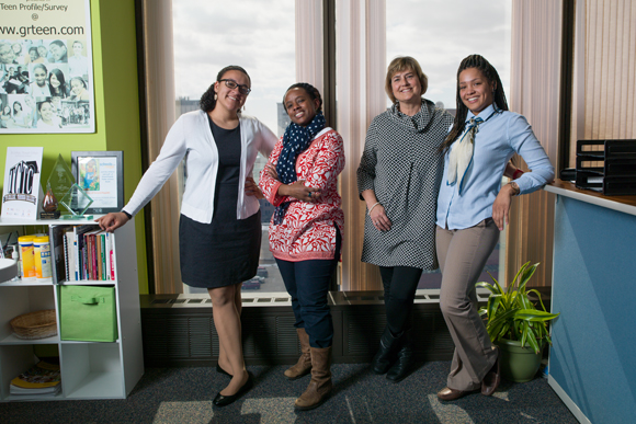 From left, Samantha Przybylski, Shannon L. Harris, Lynn Heemstra, Kelsey Purdue.